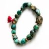 African turquoise and Buddha bracelet
