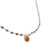 Angelite necklace with sunstone drop