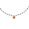 Angelite and sunstone drop necklace