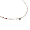 rose quartz labradorite drop necklace