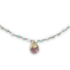 amazonite necklace and rose quartz pendant