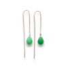 silver and chrysoprase earrings