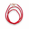 Red or orange coral necklace