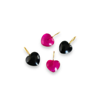 black onyx and pink aventurine pendants
