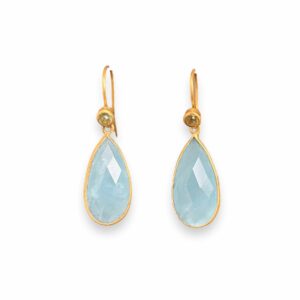 yellow tourmaline and aquamarine earrings